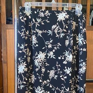 Black and beige floral skirt
